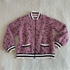 Hunter bell Emerson bomber jacket sugar plum pink glitter